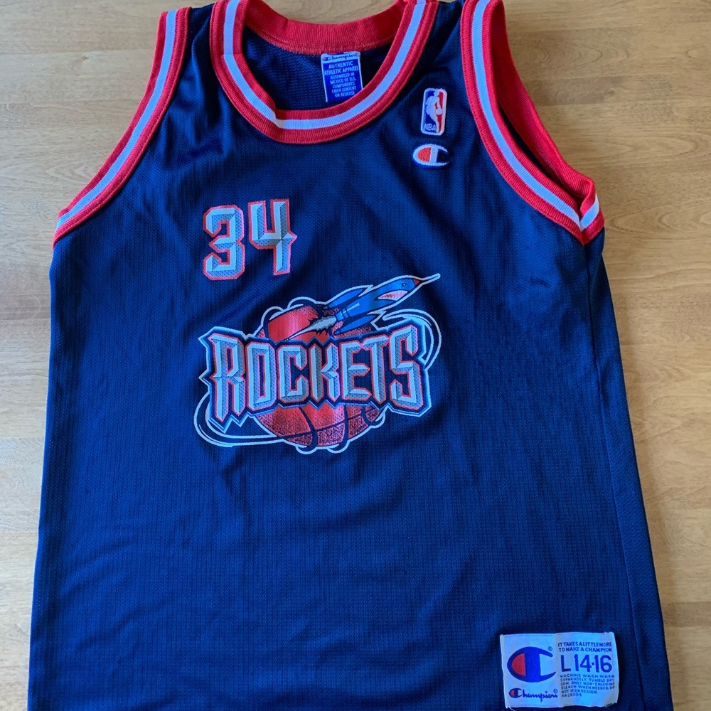 Houston Rockets Hakeem Olajuwon 34 Vintage NBA